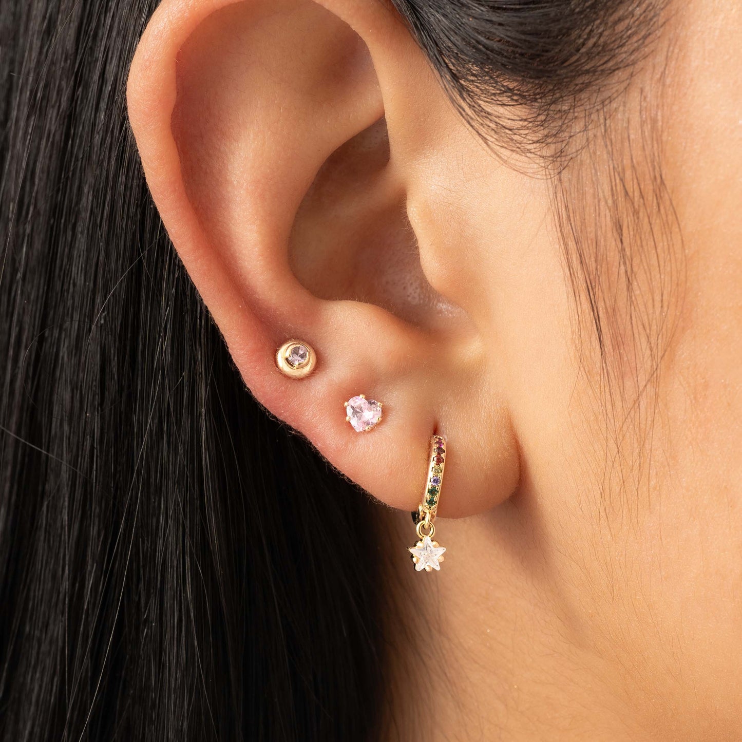 Aretes Rainbow Star