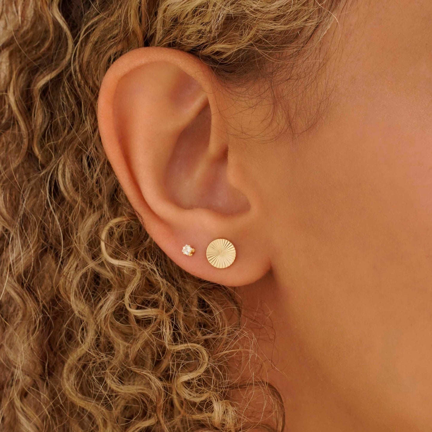 Aretes Topo Mini Circon Cuadrado CRISTAL