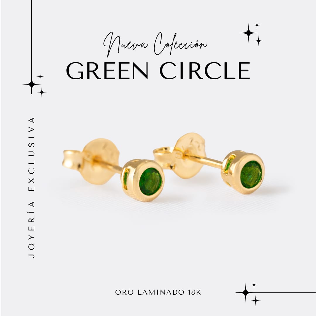 Aretes Green Circle