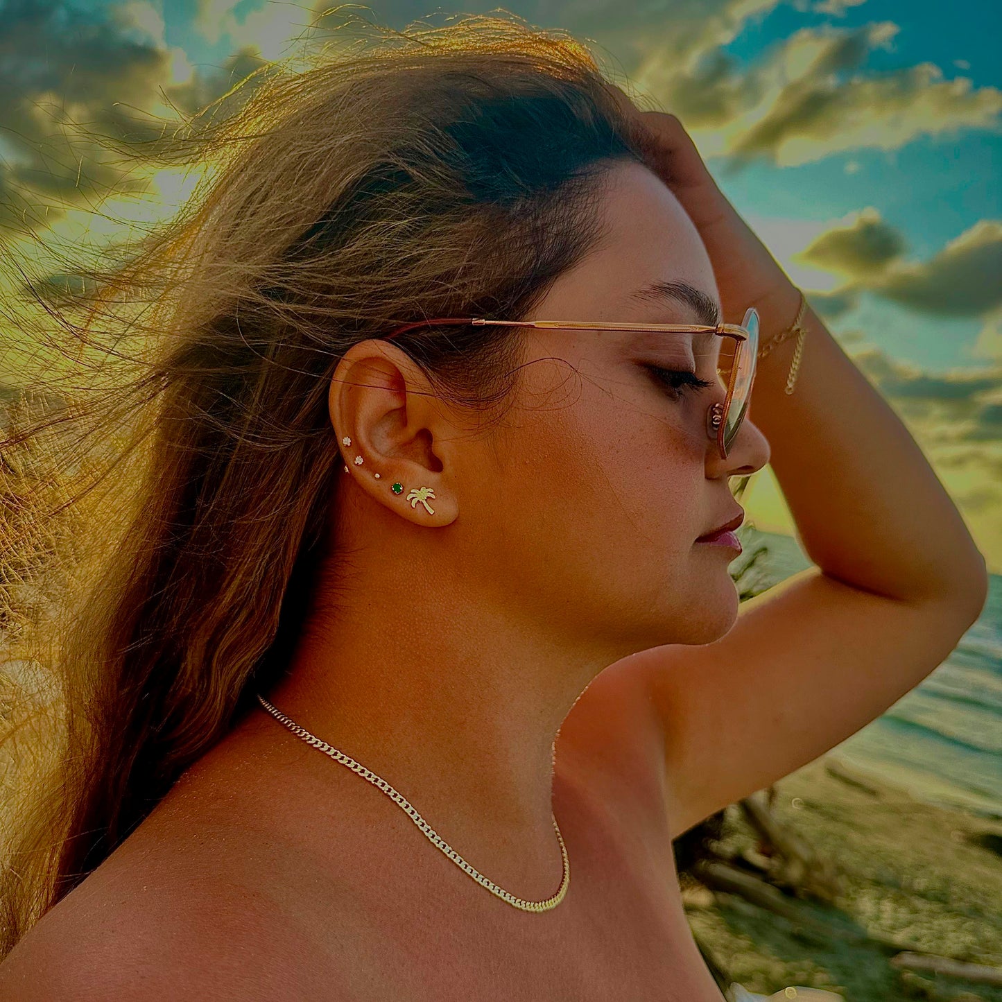 Aretes Palmera