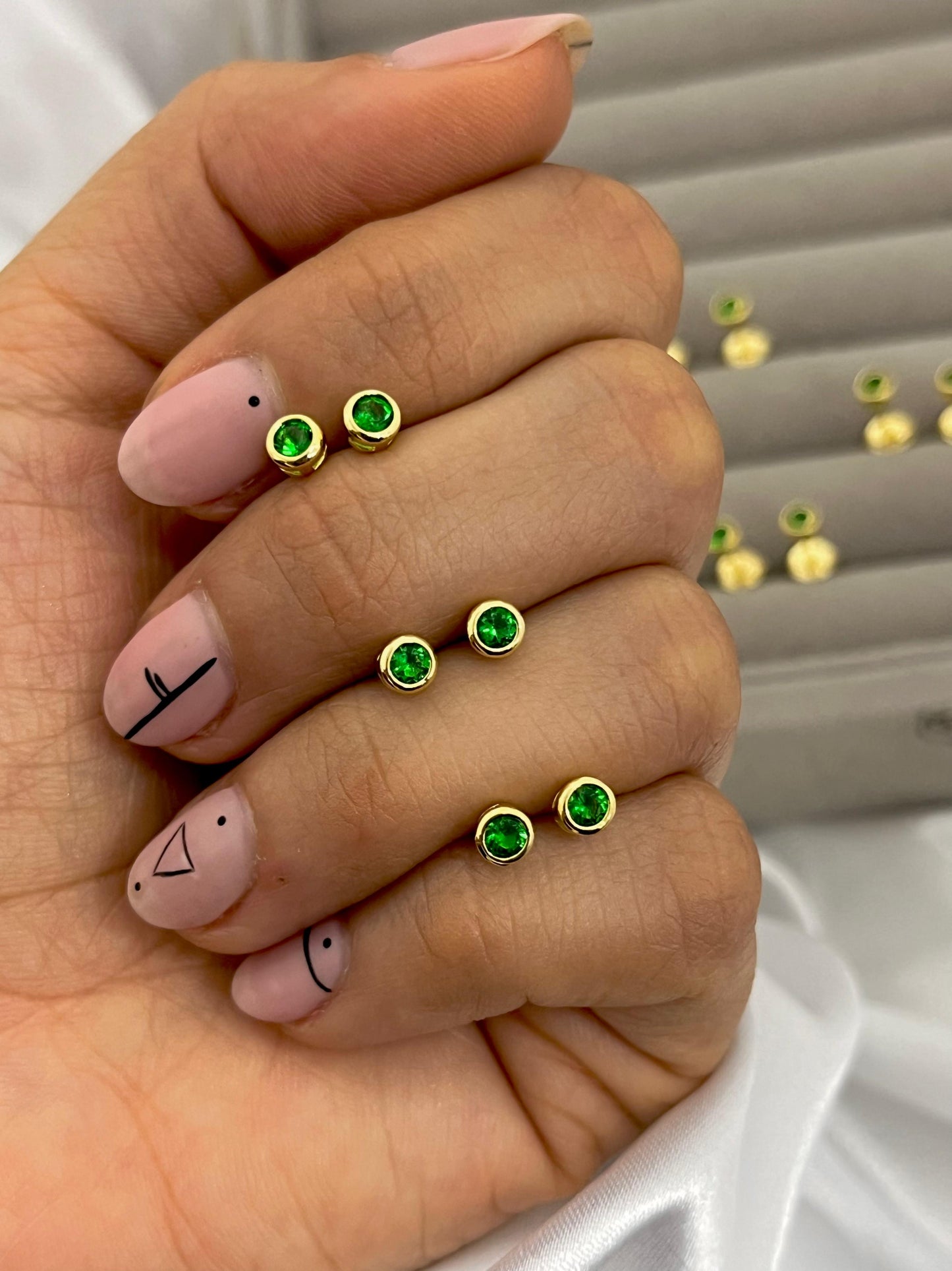 Aretes Green Circle