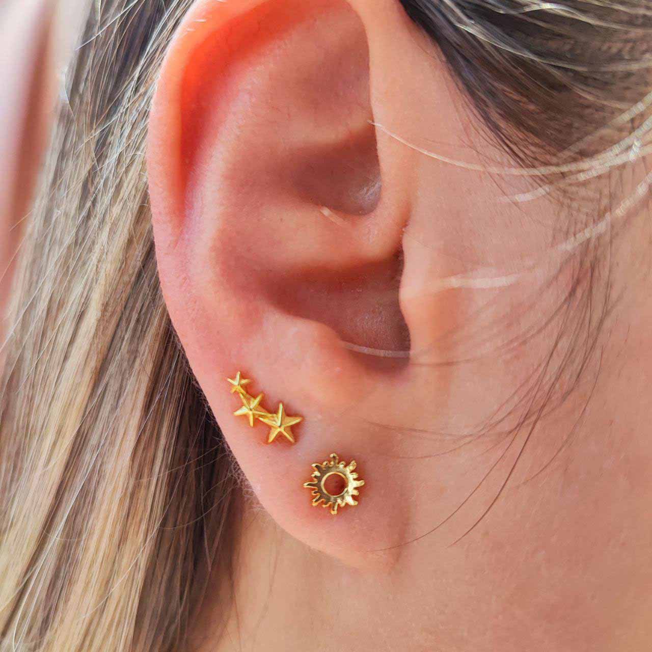 Aretes Triple Estrellas