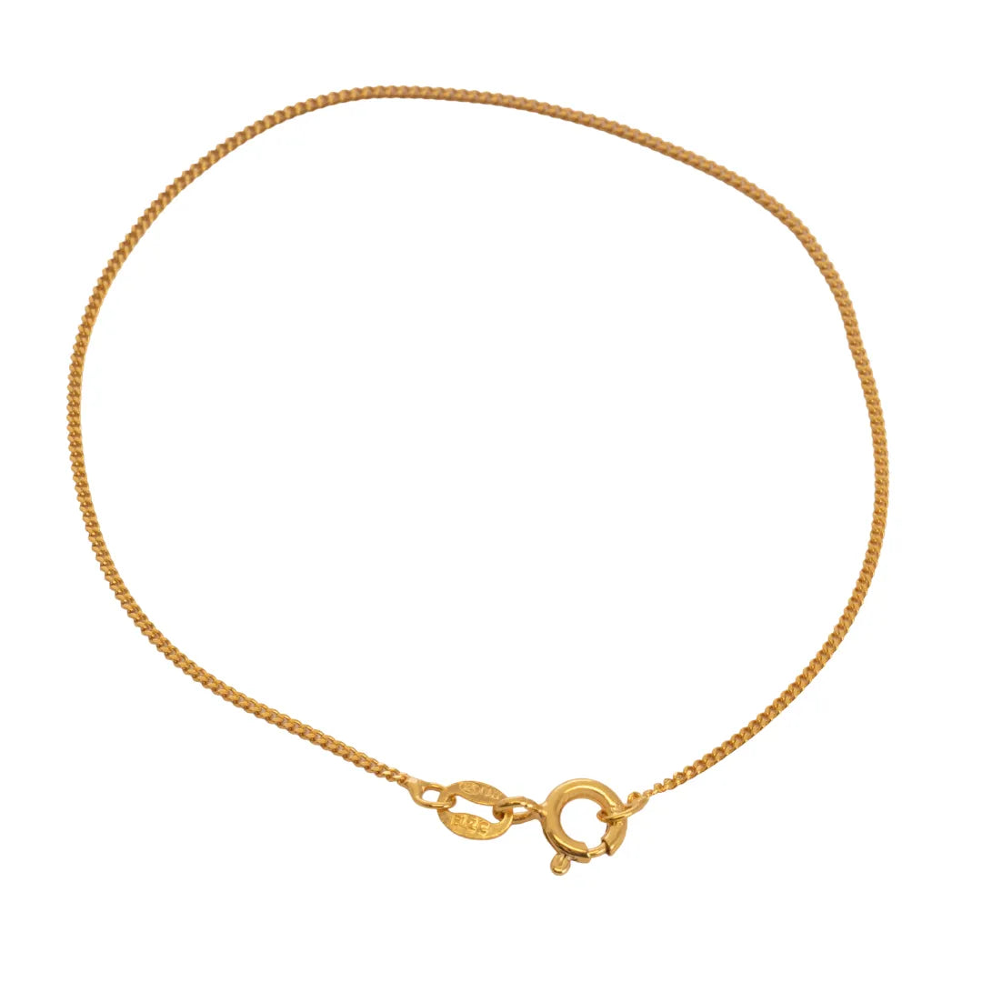 Pulsera Cubanita ITobillera 1 mm 19 Cms