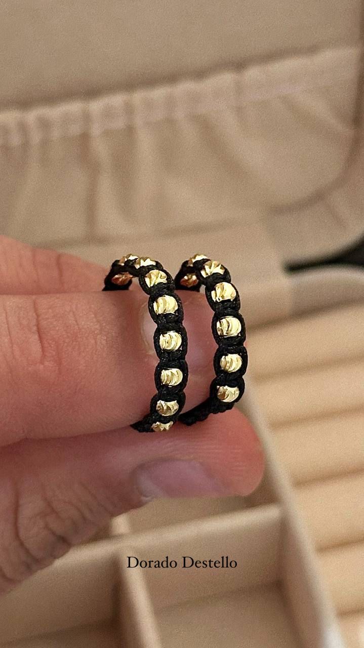ANILLO UNISEX - AJUSTABLE - HILO NEGRO