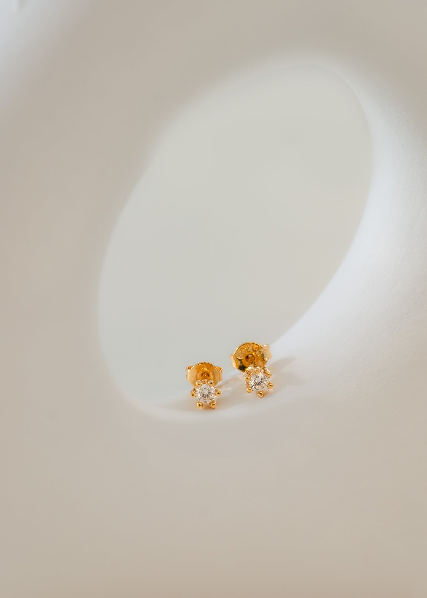 Aretes Topo 6 Puntos Cristal