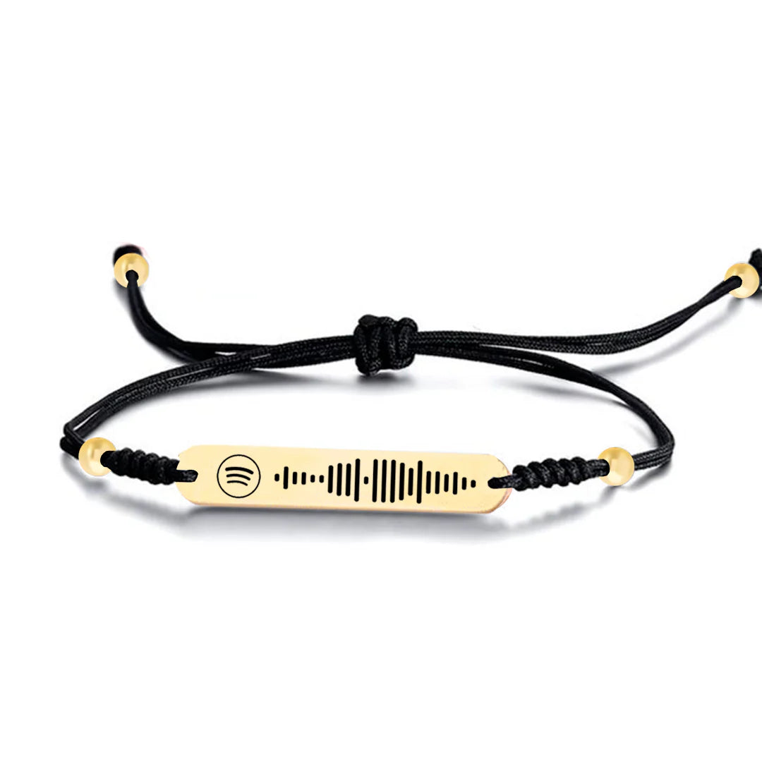 Pulsera placa Spotify dedicatoria