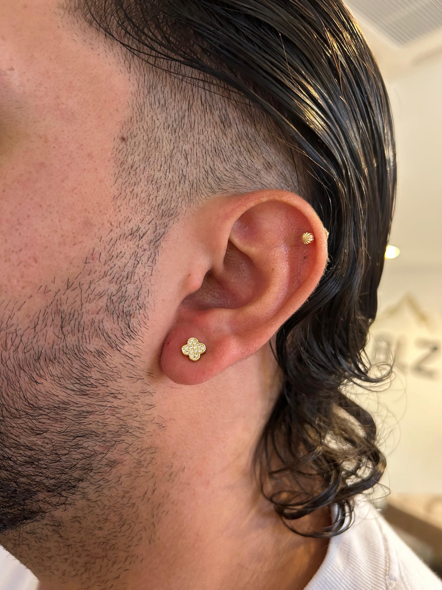 Aretes Luck Clover 7 mm