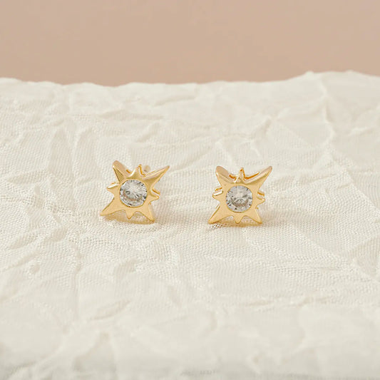Aretes Estrella Circonia CRISTAL