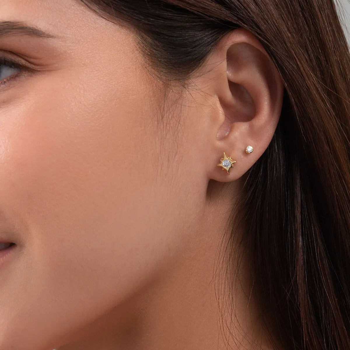 Aretes Estrella Circonia CRISTAL