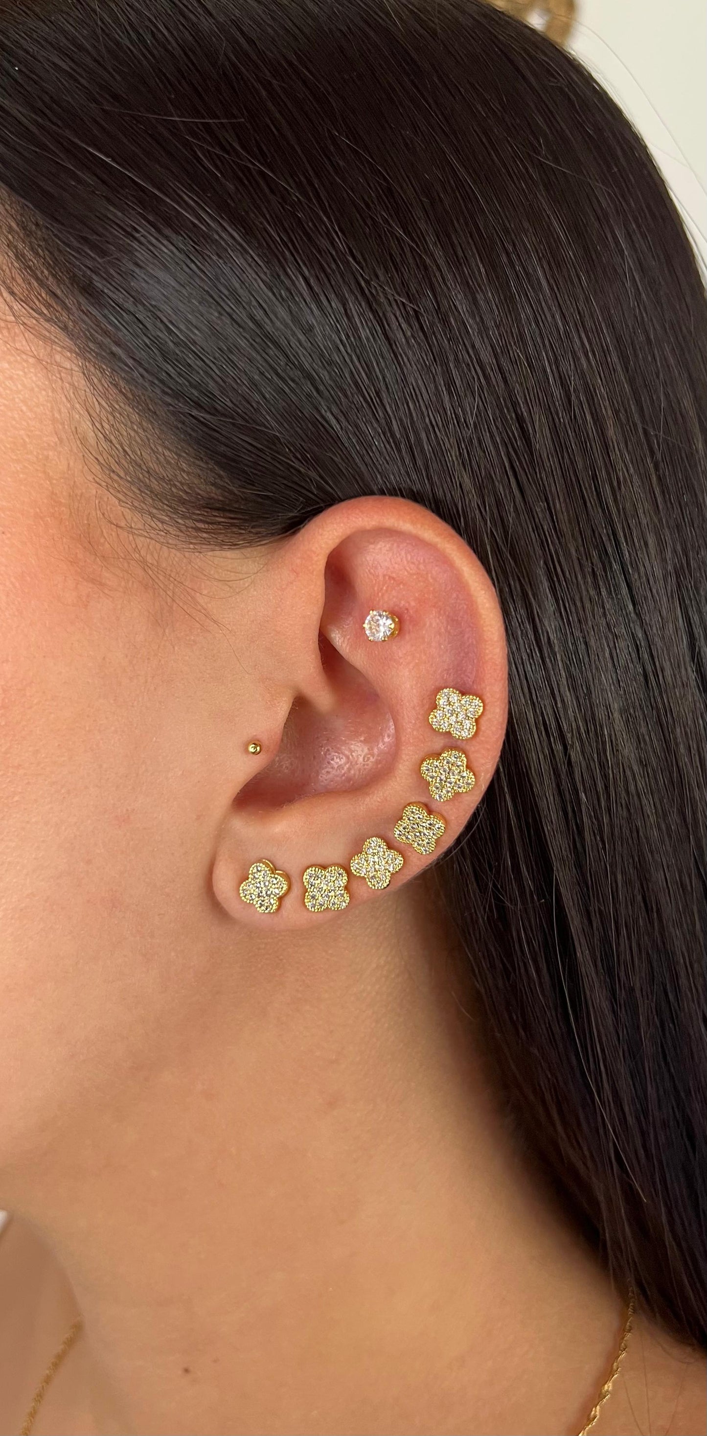 Aretes Luck Clover 7 mm