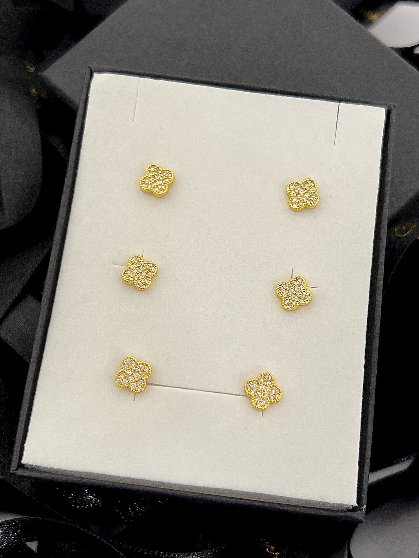 Aretes Luck Clover 7 mm