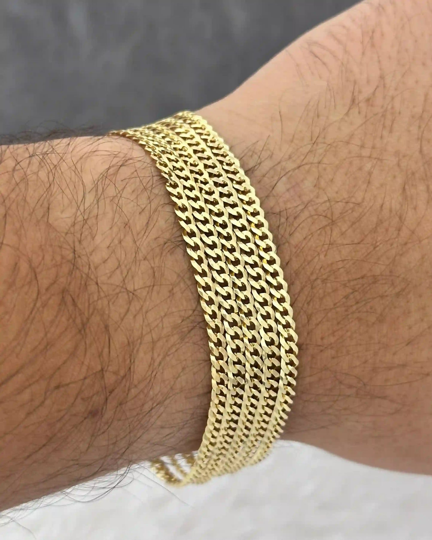 Pulsera Cuban Link ITobillera 3,1 mm 19 Cms