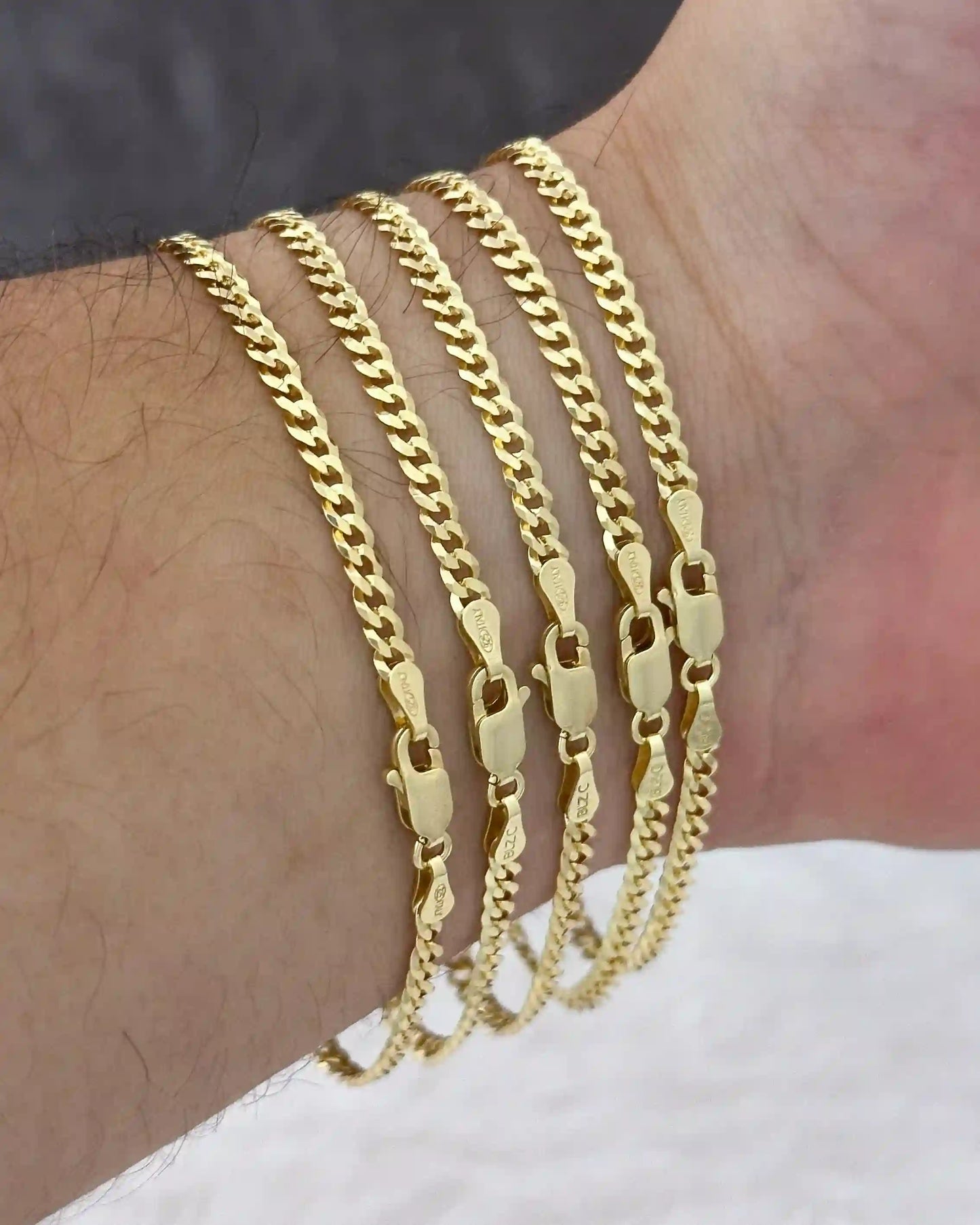 Pulsera Cuban Link ITobillera 3,1 mm 19 Cms