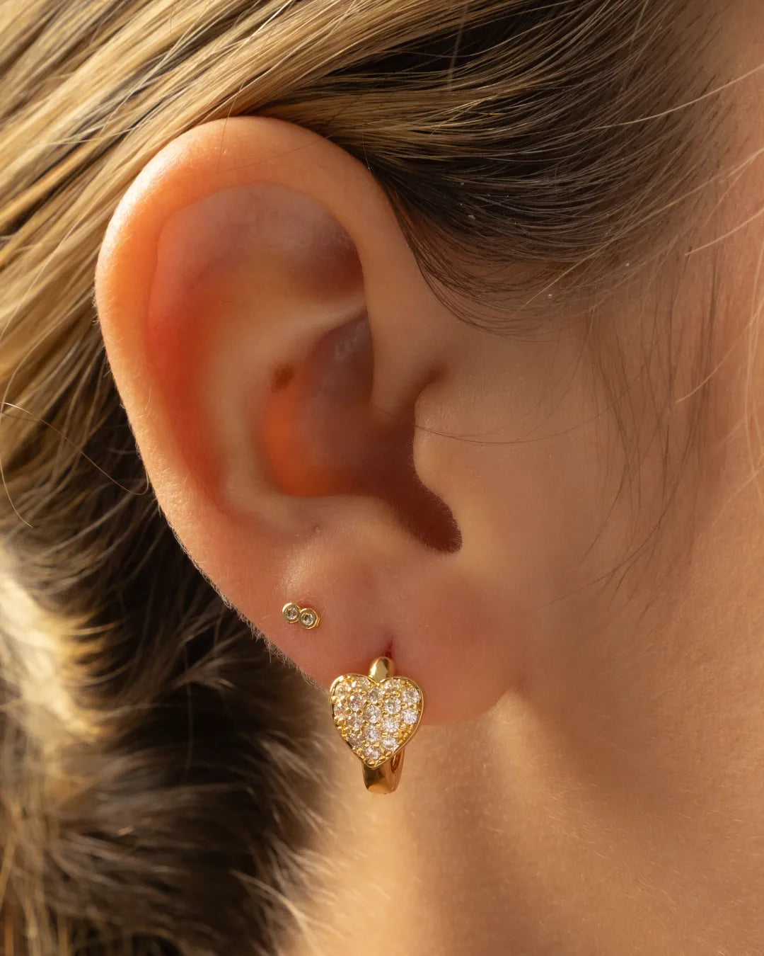 Aretes Candonga Corazon 14 mm