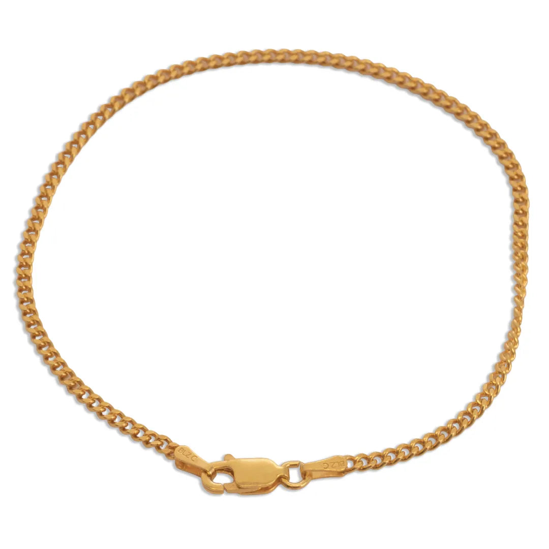 Pulsera Cubana ITobillera 2 mm 19 Cms