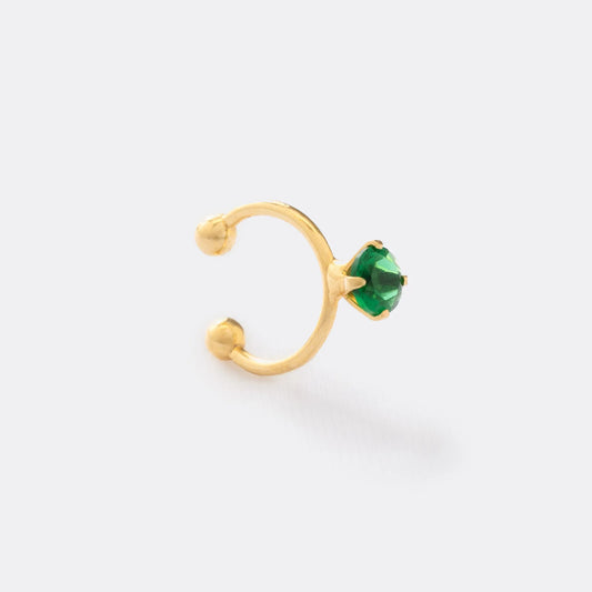Aretes Pearcing fake 1.4cm VERDE