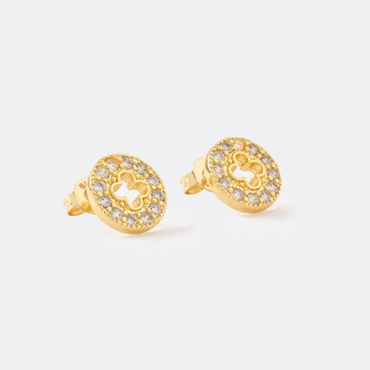 Aretes Clover Redondo Silueta 9 mm