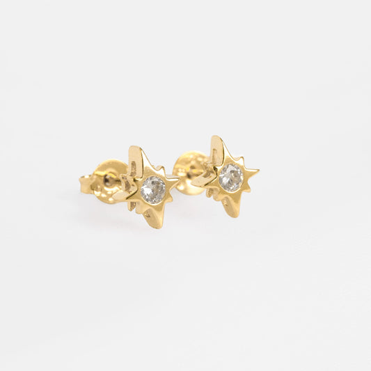 Aretes Estrella Circonia CRISTAL