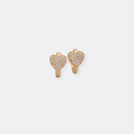 Aretes Candonga Corazon 14 mm