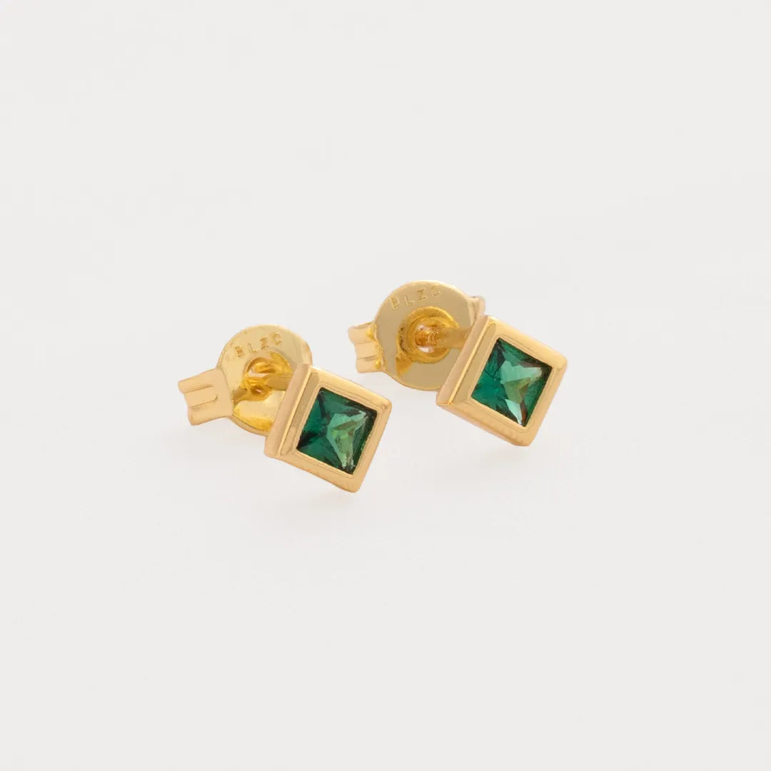 Aretes Eclat Verde 4 mm