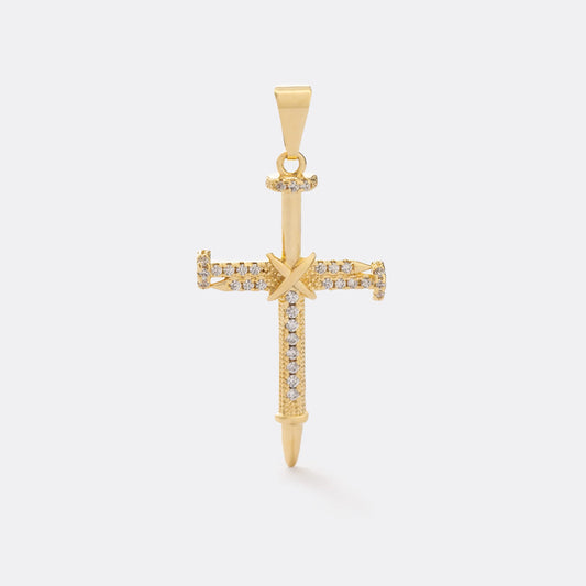 Dije Cruz Clavos Circonias Cristal