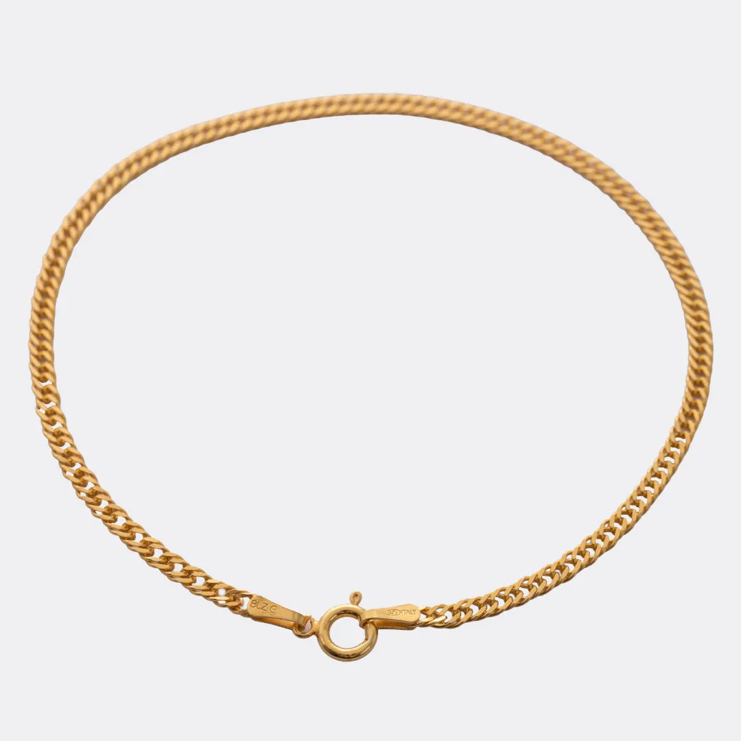 Pulsera Cubana Continua ITobillera 2,3 mm 19 Cms