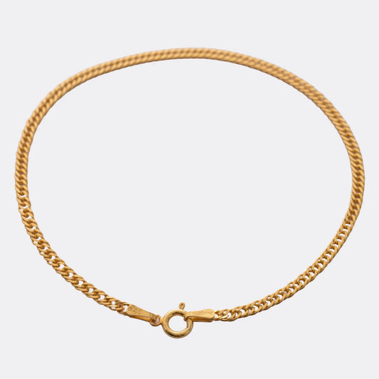 Pulsera Cubana Continua ITobillera 2,3 mm 19 Cms