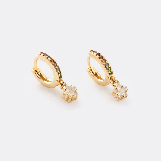 Aretes Rainbow Star