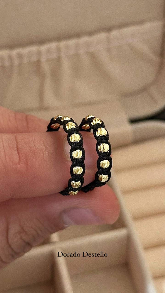 ANILLO UNISEX - AJUSTABLE - HILO NEGRO