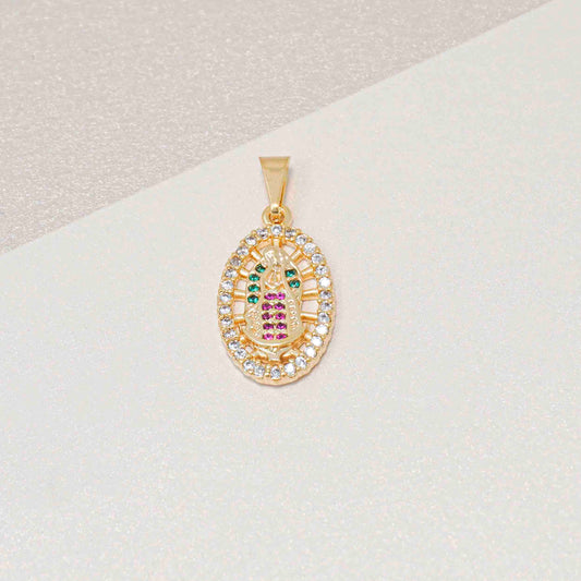 D Virgen Guadalupe Swarovski Med