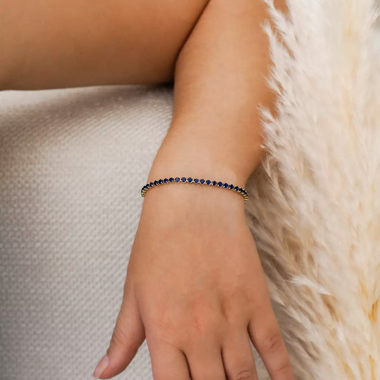 ✨ Pulsera de Zirconias Azules + Extensor ✨